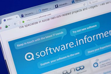 Ryazan, Rusya - 17 Haziran 2018: Muhbir ana web sitesi Pc, url - Informer.com görüntüleme