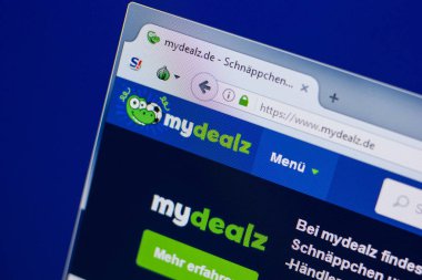 Ryazan, Rusya - 17 Haziran 2018: Mydealz ana web sitesi Pc, url - Mydealz.de görüntüleme