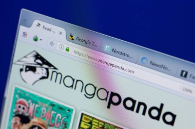 Ryazan, Rusya - 17 Haziran 2018: Mangapanda ana web sitesi Pc, url - Mangapanda.com görüntüleme