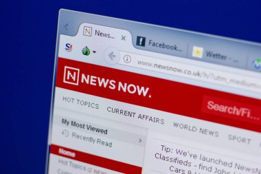 Ryazan, Rusya - 17 Haziran 2018: Newsnow ana web sitesi Pc, url - Newsnow.co.uk görüntüleme