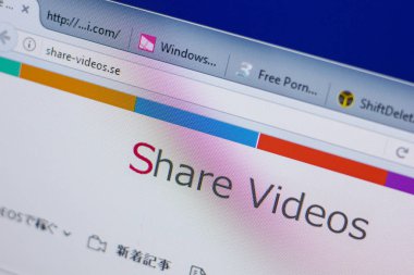 Ryazan, Rusya - 17 Haziran 2018: Ana sayfasını Paylaş-videolar Web sitesi Pc, url - Paylaş-Videos.se görüntüleme