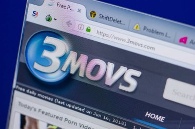 Ryazan, Rusya - 17 Haziran 2018: Ana Pc, url - ekranda 3movs Web sitesi 3movs.com