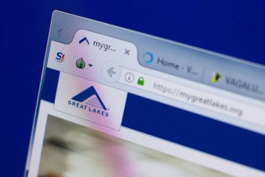 Ryazan, Rusya - 17 Haziran 2018: Mygreatlakes ana web sitesi Pc, url - Mygreatlakes.org görüntüleme