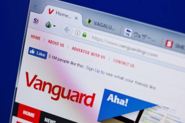 Ryazan, Rusya - 17 Haziran 2018: Vanguardngr ana web sitesi Pc, url - Vanguardngr.com görüntüleme