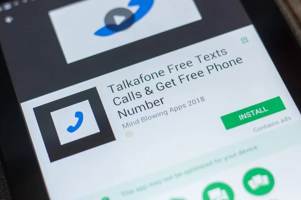 Рязань Россия Мая 2018 Года Talkafone Free Texts Calls Get — стоковое фото