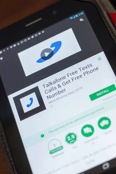 Ryazan Rusia Mai 2018 Talkafone Free Texts Apeluri Obțineți Aplicația — Fotografie, imagine de stoc