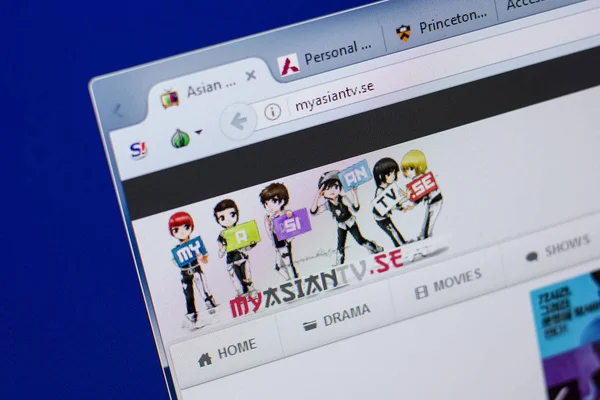 Ryazan, Rusya - 17 Haziran 2018: Myasiantv ana web sitesi Pc, url - Myasiantv.se görüntüleme