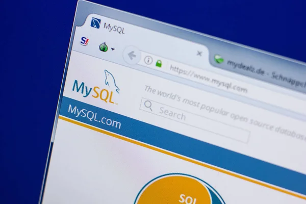 Ryazan Rusia Juni 2018 Situs Web Mysql Pada Tampilan Url — Stok Foto