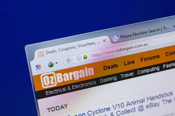 Ryazan, Rusya - 17 Haziran 2018: Ozbargain ana web sitesi Pc, url - Ozbargain.com.au görüntüleme