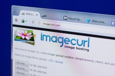 Ryazan, Rusya - 17 Haziran 2018: Imagecurl ana web sitesi Pc, url - Imagecurl.com görüntüleme
