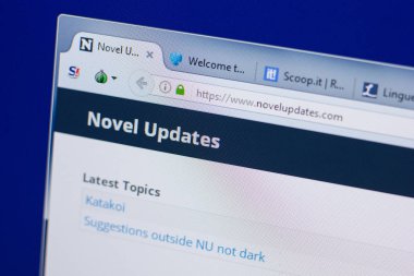 Ryazan, Rusya - 17 Haziran 2018: Novelupdates ana web sitesi Pc, url - Novelupdates.com görüntüleme