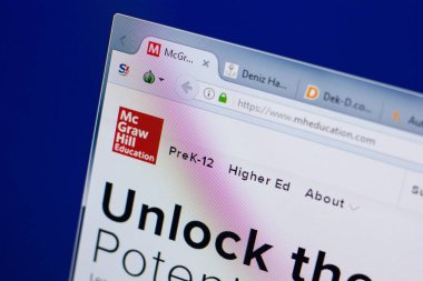 Ryazan, Rusya - 17 Haziran 2018: Mheducaton ana web sitesi Pc, url - Mheducaton.com görüntüleme