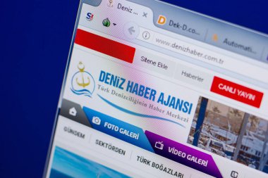 Ryazan, Rusya - 17 Haziran 2018: Denizhaber.tr ana web sitesi Pc, url - Denizhaber.com.tr görüntüleme