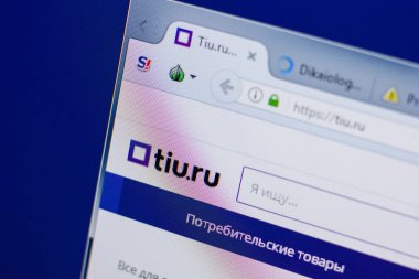 Ryazan, Rusya - 17 Haziran 2018: Tiu ana web sitesi Pc, url - Tiu.ru görüntüleme