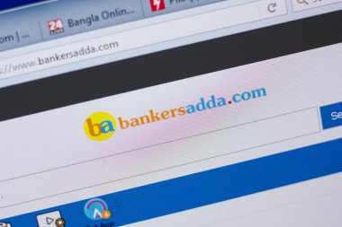 Ryazan, Rusya - 17 Haziran 2018: Bankersadda ana web sitesi Pc, url - Bankersadda.com görüntüleme