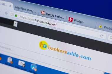 Ryazan, Rusya - 17 Haziran 2018: Bankersadda ana web sitesi Pc, url - Bankersadda.com görüntüleme