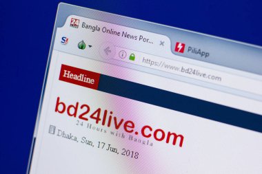 Ryazan, Rusya - 17 Haziran 2018: Bd24live ana web sitesi Pc, url - Bd24live.com görüntüleme