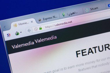 Ryazan, Rusya - 17 Haziran 2018: Valemedia ana web sitesi Pc, url - Valemedia.net görüntüleme