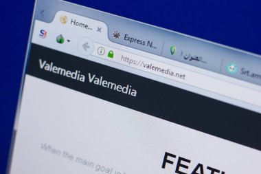 Ryazan, Rusya - 17 Haziran 2018: Valemedia ana web sitesi Pc, url - Valemedia.net görüntüleme