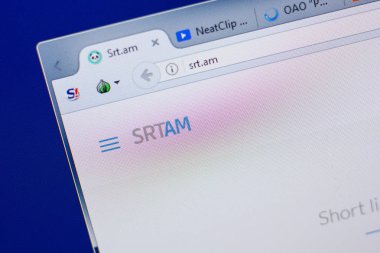 Ryazan, Rusya - 17 Haziran 2018: Srt ana web sitesi Pc, url - Srt.am görüntüleme