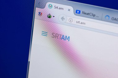 Ryazan, Rusya - 17 Haziran 2018: Srt ana web sitesi Pc, url - Srt.am görüntüleme