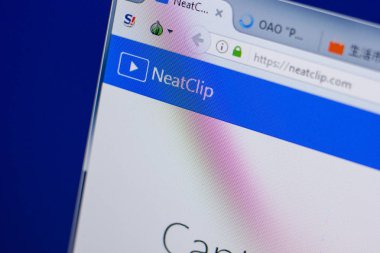 Ryazan, Rusya - 17 Haziran 2018: Neatclip ana web sitesi Pc, url - Neatclip.com görüntüleme