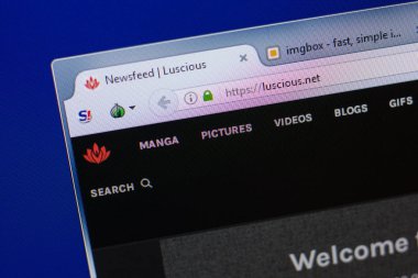 Ryazan, Rusya - 17 Haziran 2018: Tatlı ana web sitesi Pc, url - Luscious.net görüntüleme