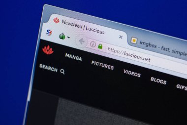 Ryazan, Rusya - 17 Haziran 2018: Tatlı ana web sitesi Pc, url - Luscious.net görüntüleme
