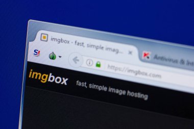 Ryazan, Rusya - 17 Haziran 2018: Imgbox ana web sitesi Pc, url - Imgbox.com görüntüleme