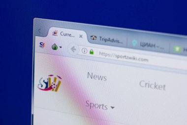 Ryazan, Rusya - 17 Haziran 2018: Sportzwiki ana web sitesi Pc, url - Sportzwiki.com görüntüleme