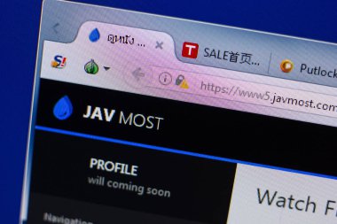 Ryazan, Rusya - 17 Haziran 2018: Javmost ana web sitesi Pc, url - Javmost.com görüntüleme