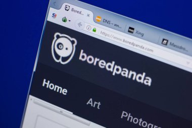 Ryazan, Rusya - 17 Haziran 2018: Boredpanda ana web sitesi Pc, url - Boredpanda.com görüntüleme