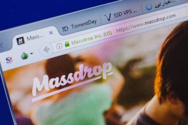 Ryazan, Rusya - 17 Haziran 2018: Ana Pc, url - ekranda massdrop sitesinin massdrop.com