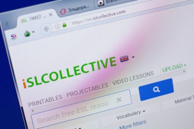 Ryazan, Rusya - 17 Haziran 2018: Ana Pc, url - ekranda islcollective sitesinin islcollective.com
