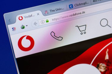 Ryazan, Rusya - 17 Haziran 2018: Vodafone ana Web Pc, url - Vodafone.de görüntüleme