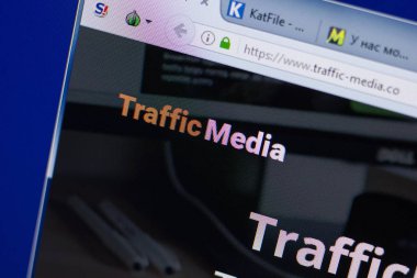 Ryazan, Rusya - 17 Haziran 2018: Rating medya ana web sitesi Pc, url - trafik-Media.co görüntüleme