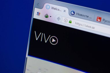 Ryazan, Rusya - 17 Haziran 2018: Vivo ana web sitesi Pc, url - Vivo.sx görüntüleme