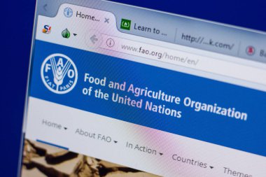 Ryazan, Rusya - 17 Haziran 2018: Fao ana web sitesi Pc, url - Fao.org görüntüleme