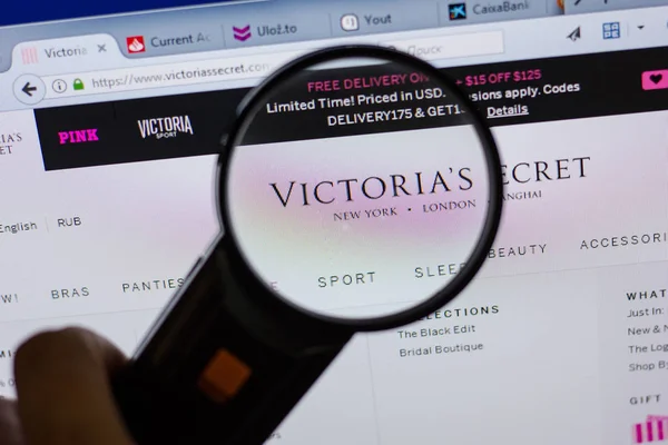 Ryazan, Rusya - 17 Haziran 2018: Victoriassecret ana web sitesi Pc, url - Victoriassecret.com görüntüleme