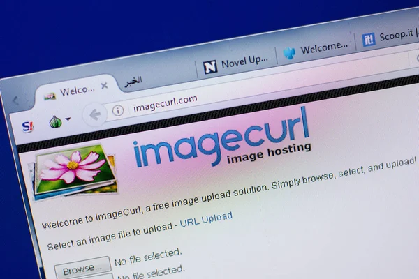 Ryazan, Rusya - 17 Haziran 2018: Imagecurl ana web sitesi Pc, url - Imagecurl.com görüntüleme