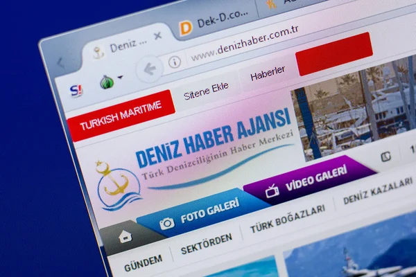 Ryazan, Rusya - 17 Haziran 2018: Denizhaber.tr ana web sitesi Pc, url - Denizhaber.com.tr görüntüleme