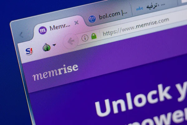 Ryazan, Rusya - 17 Haziran 2018: Memrise ana web sitesi Pc, url - Memrise.com görüntüleme