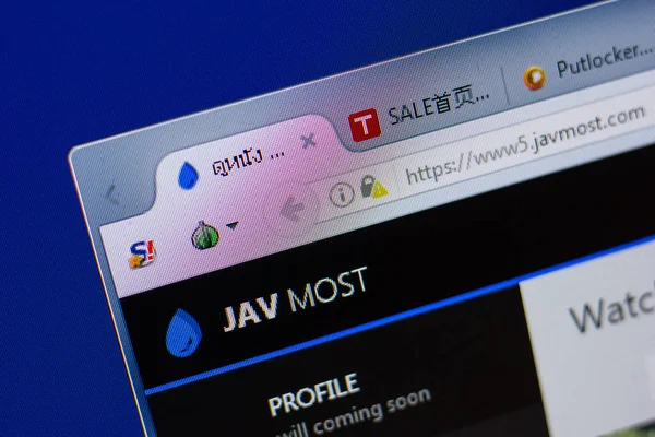 Ryazan, Rusya - 17 Haziran 2018: Javmost ana web sitesi Pc, url - Javmost.com görüntüleme