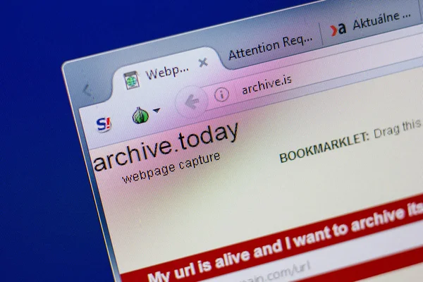 Ryazan, Rusya - 17 Haziran 2018: Arşiv ana web sitesi Pc, url - Archive.is görüntüleme