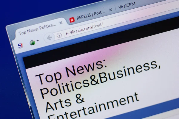 Ryazan, Rusya - 17 Haziran 2018: Ana H-98reale Web sitesi Pc, url - H-98reale.com görüntüleme