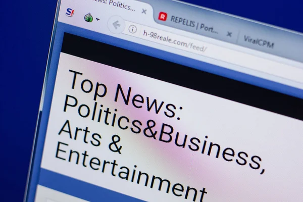 Ryazan, Rusya - 17 Haziran 2018: Ana H-98reale Web sitesi Pc, url - H-98reale.com görüntüleme