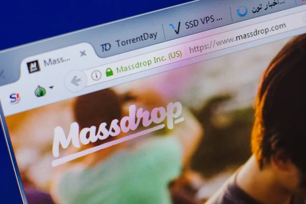 Ryazan, Rusya - 17 Haziran 2018: Ana Pc, url - ekranda massdrop sitesinin massdrop.com