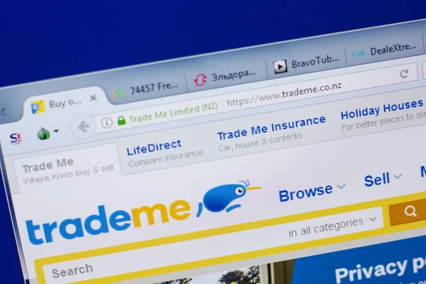 Ryazan, Rusya - 17 Haziran 2018: Trademe ana web sitesi Pc, url - Trademe.co.nz görüntüleme
