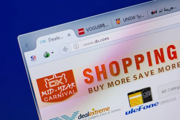 Ryazan, Rusya - 17 Haziran 2018: Dx ana web sitesi Pc, url - Dx.com görüntüleme