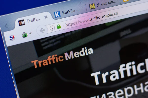 Ryazan, Rusya - 17 Haziran 2018: Rating medya ana web sitesi Pc, url - trafik-Media.co görüntüleme